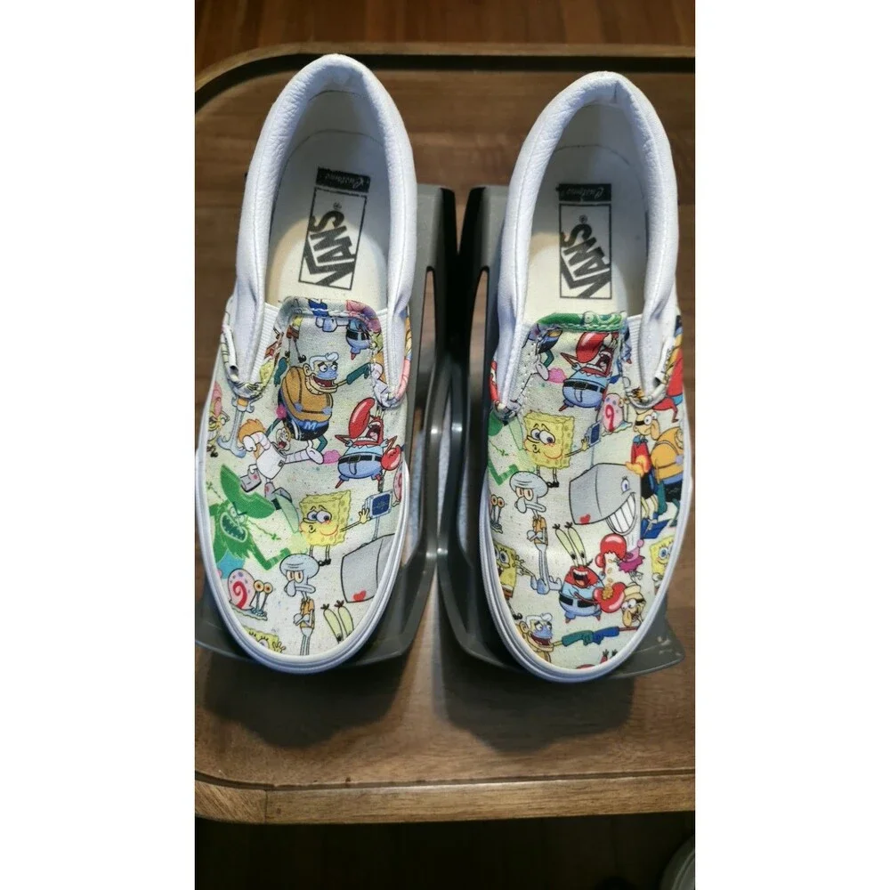 VANS SpongeBob SquarePants Classic Slip-On Canvas Low Top Multicolor Men 6.5 W 8
